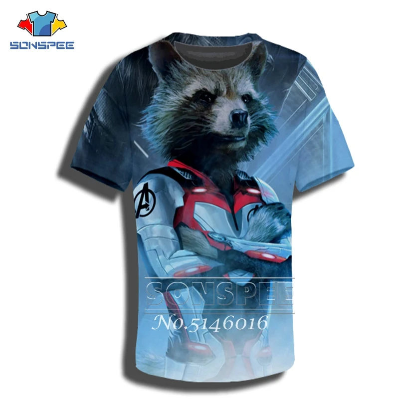 10 SONSPEE фильм Marvel Мстители: футболка с 3D принтом «эндигра» летние детские повседневные футболки с короткими рукавами и круглым вырезом t155 - Цвет: 10