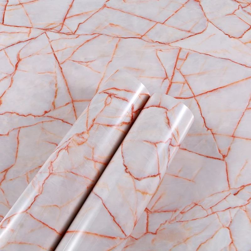 

Marble waterproof peel and stick wallpaper kitchen counter bathroom furniture renovation decoration stickers adhesive wallpaper