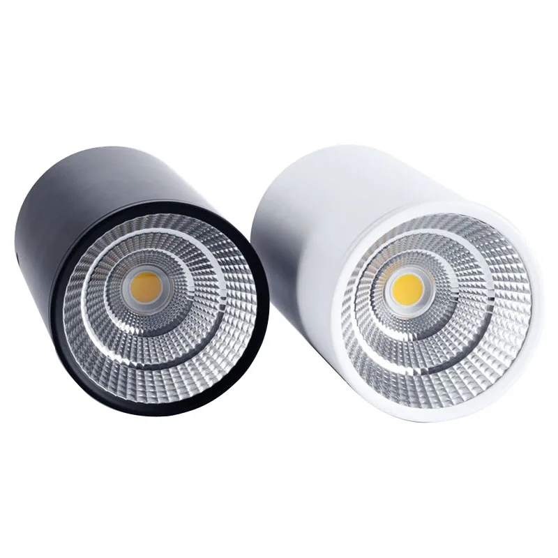 

Cylindrical black and white dimmable LED spotlight downlight 5W 9W 15W 20W 24W living room kitchen bedroom hall office ceiling
