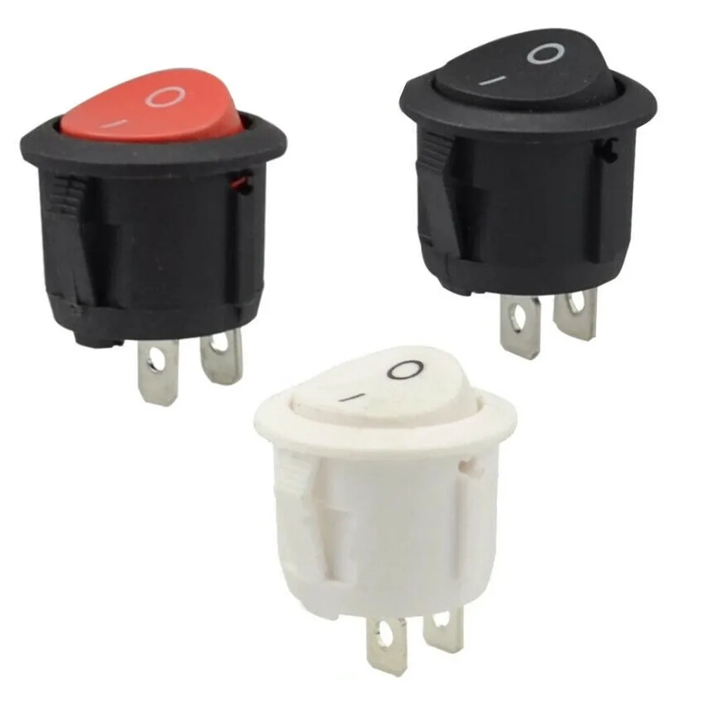 5 шт. круглый клавишный переключатель 250 в 6 а диаметр 20 мм SPST ВКЛ-ВЫКЛ KCD1 |