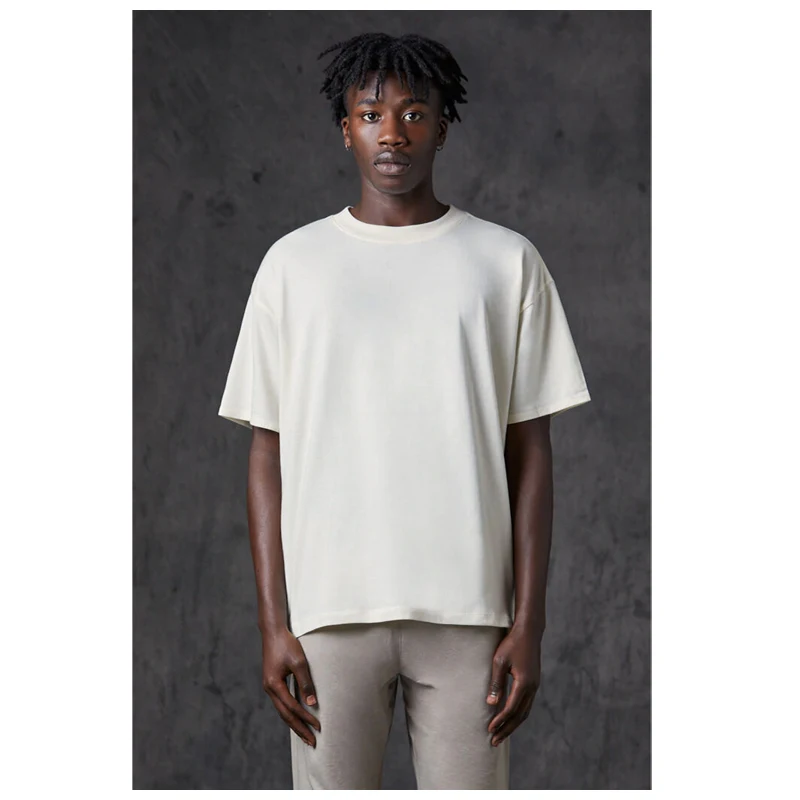 

2021 spring new FOG ESSENTIALS double line loose T-shirt men's and women's trendy high street short sleeve solid color T-shirt