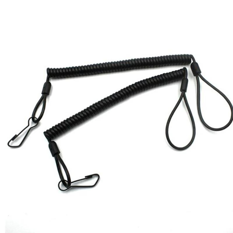 

1Pc Outdoor Tactic Spring Lanyard Elastic Retractable Anti-lost Waist Hanging Retention Rope Police Pistols Gun Rifle Sling Rope