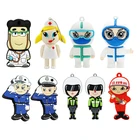 Мини врач-медсестра USB флэш-накопитель стоматолог флеш-накопитель с изображением полицейский певица пожарный флеш-накопитель 4GB8GB16GB32GB256GB U диск