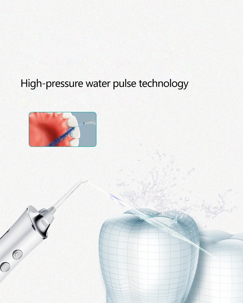 3 режима портативный ирригатор для полости рта Беспроводная вода