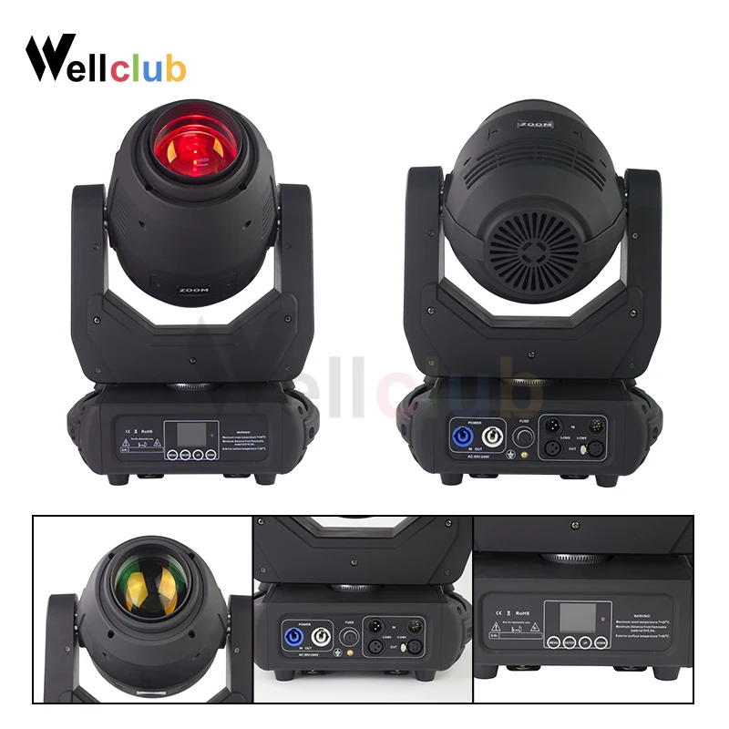 2 шт. с чехлом 250 Вт Zoom луч движущаяся головсветильник промывка 3 в 1 Dmx 512