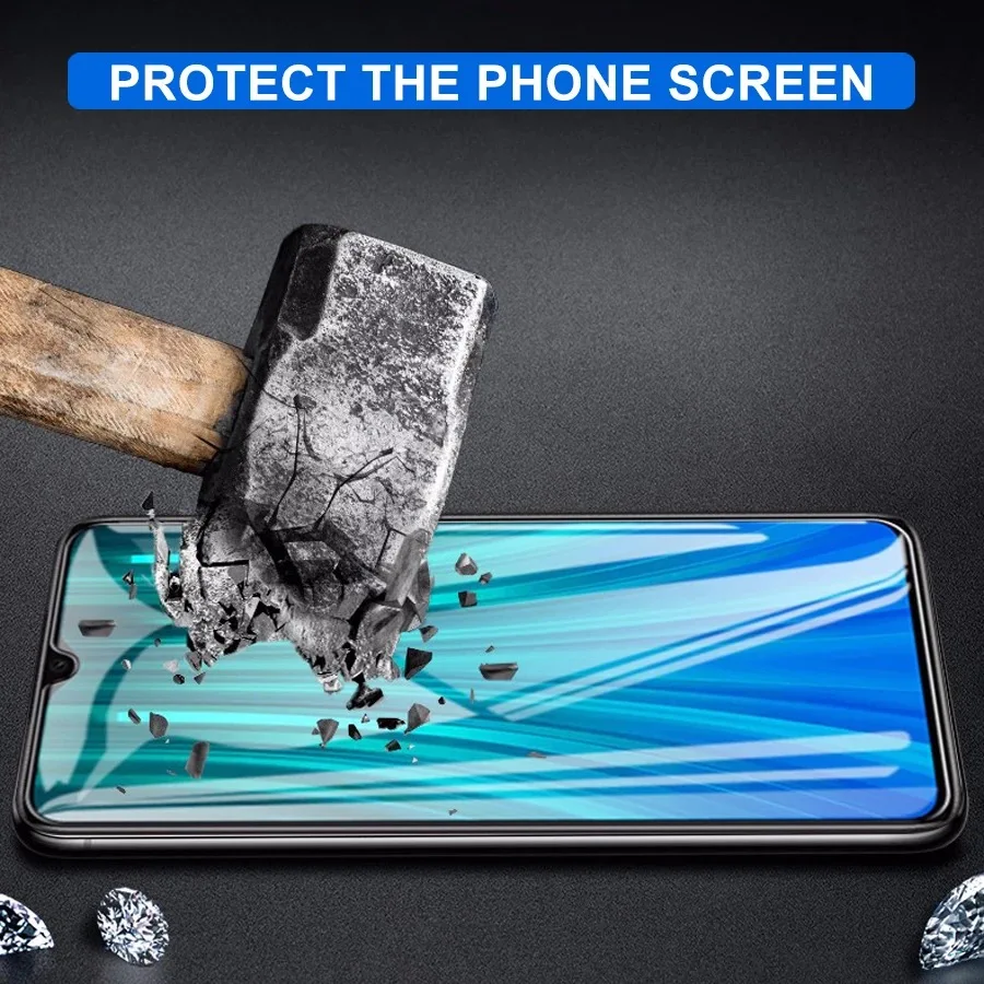 Защитное стекло 9D с полным покрытием экрана для Xiaomi Redmi Note 7 8 9 Pro 9s 8T 9A 9C 7A 8A