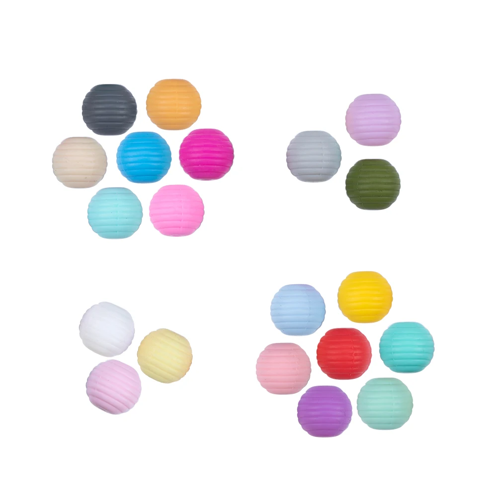 Sunrony-mordedores de cuentas de silicona roscadas, 15mm, sin BPA, 4-6 meses de dentici&oacute;n de silicona de grado alimenticio en espiral, 30 Uds.-3