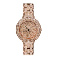 women rhinestone watches lady rotation dress watch luxury brand big dial bracelet wristwatch crystal watch montre femme 2019 new