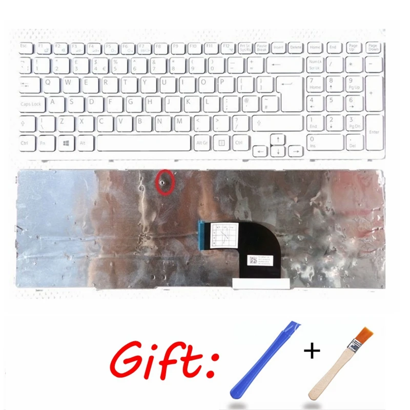 Новая белая клавиатура для Sony Vaio SVE151 SVE151J13M SVE1513M1EW SVE15 SVE17 SVE151C11M SVE151E11T UK | Компьютеры