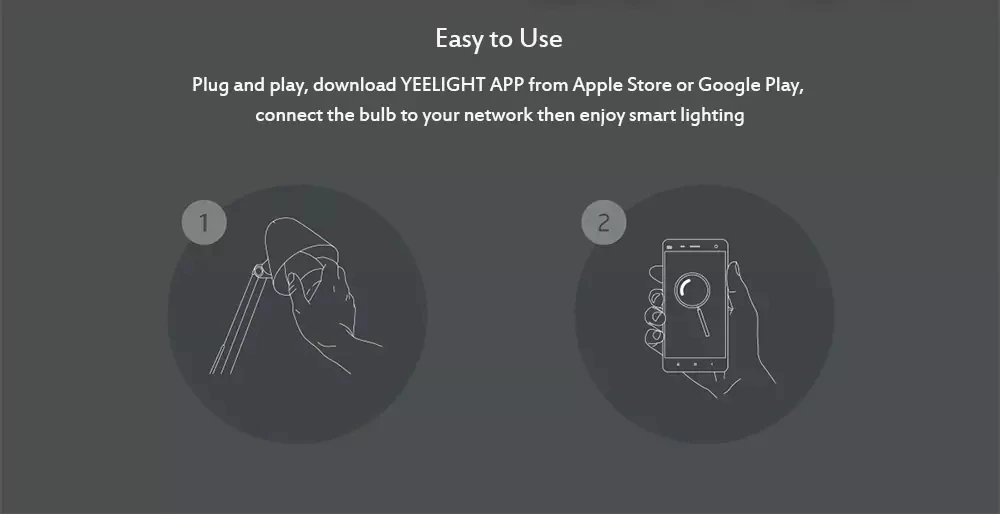 Yeelight YLDP06YL E26 E27 10Вт кзсв смарт-управляемая лампа работает с Amazon Alexa AC100-240V для струйного принтера Desk Ночной светильник