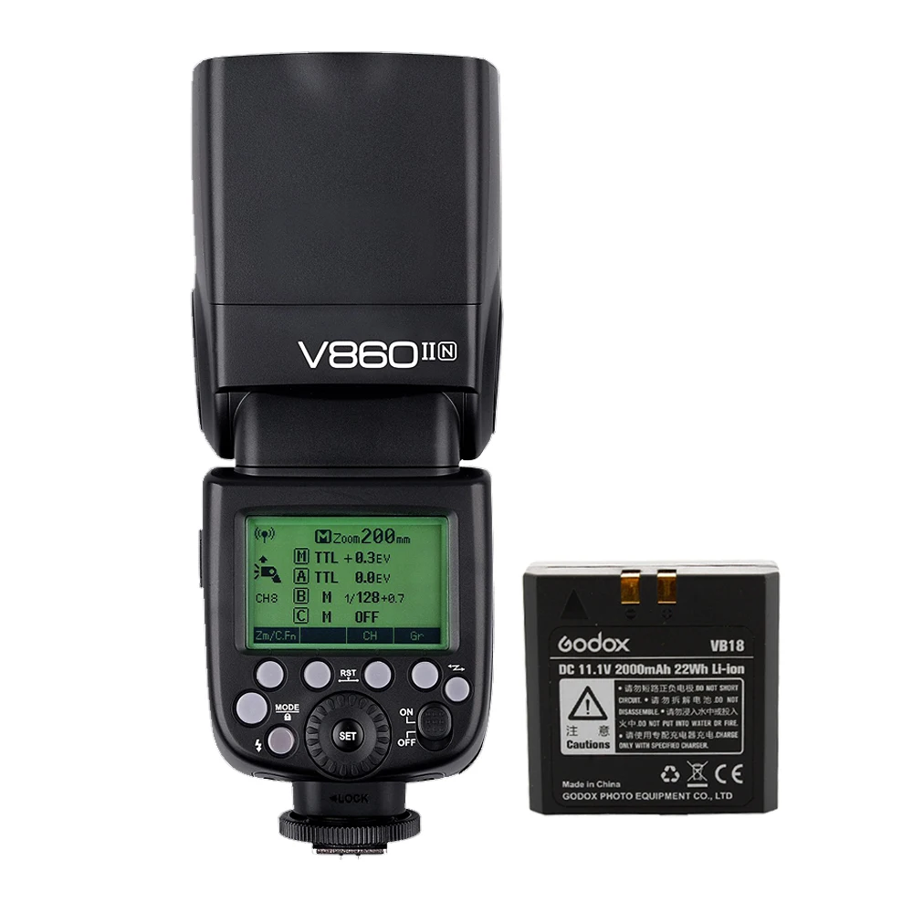 Godox V860II N i TTL HSS 1/8000s литий ионная батарея Speedlite Flash для Nikon D7500 D7200 D7100 D5600 D5500 D3400 D3300