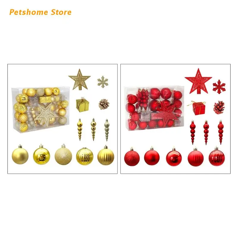 

Рождественские шары LX9C, 60 шт., золотые небьющиеся шары, украшения для рождественской елки, подвеска для свадьбы, вечеринки, дома, новогодние ...