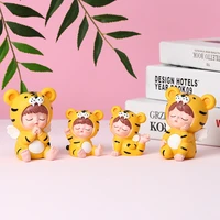 1pc tiger miniature figurines 2022 new year micro landscape cute car little crafts diy garden ornament home flowerpot decoration