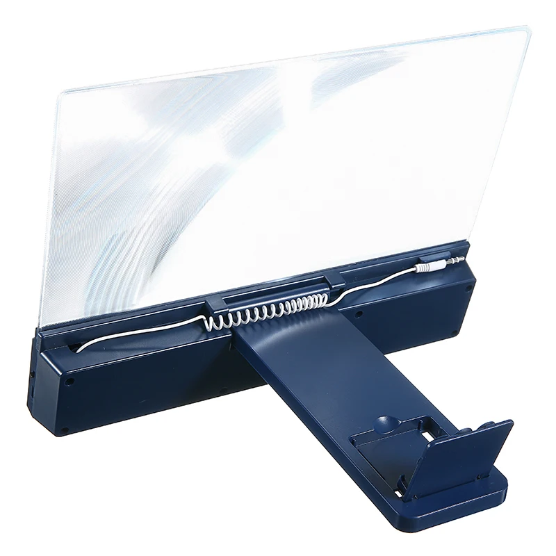 new 12 inch 3d phone screen magnifier bluetooth stereo speaker hd video amplifier universal compitable for mobile cell phone free global shipping