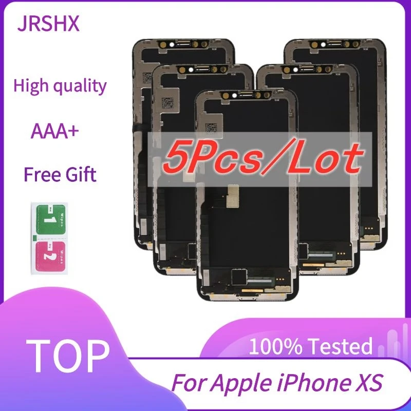 

ЖК-дисплей 5 шт./лот для Apple iPhone XS, ЖК-дисплей, сенсорный экран, дигитайзер в сборе, Замена для iPhone XS LCD
