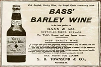 bass barley wine metal tin sign 12x8 inch garage bar restaurant club decor
