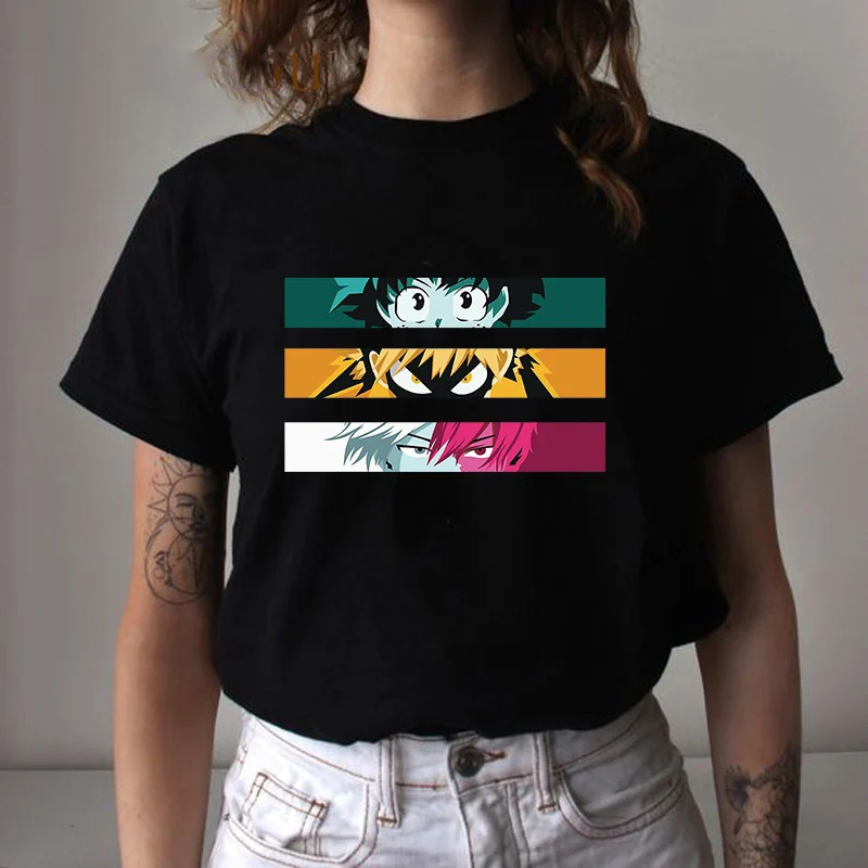 

My Hero Academia T Shirt Women Kawaii Cartoon Himiko Toga Graphic Tees Funny Anime Boku No Hero Academia T-shirt Unisex Female