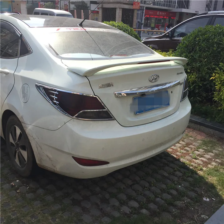 Для accent Verna спойлер высокого качества ABS Материал заднее крыло автомобиля праймер