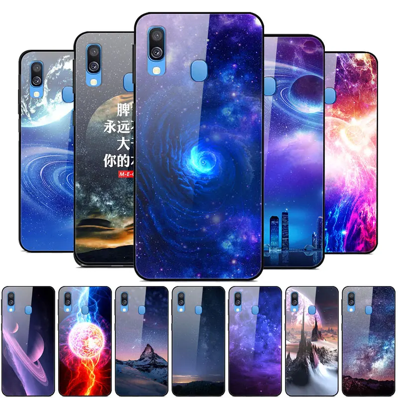 Чехол для телефона с изображением планеты Samsung A40 чехол из закаленного стекла