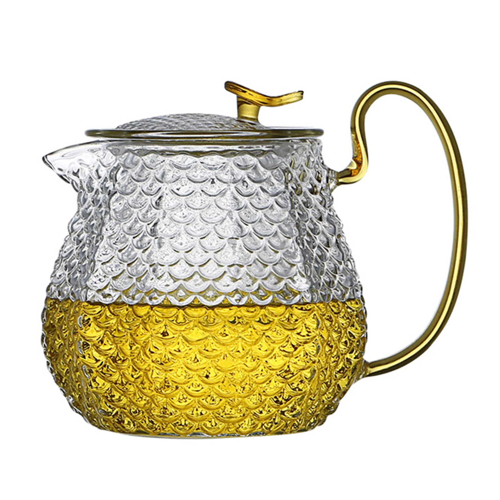 

Thickened Glass Teapots and 3 Cup Household Heat-Resistant Clear Teapots Tea Maker Tea Set FEA889