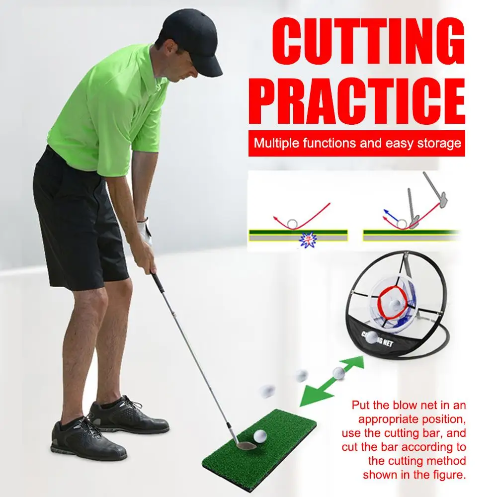 

Folding Black Nylon Cloth Sports Outdoor Golf Training Net Golf Practice Net Travel Home Golf Chipping Net Hitting Tool