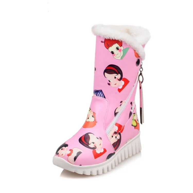 Женские ботинки с принтом ботильоны больших размеров 9 10 11-15 бахромой и молнией