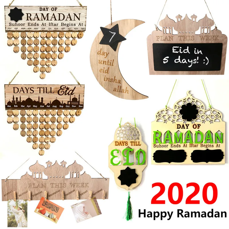 Новинка 2020 Рамадан деревянная подвеска искусственный Ед MUBARAK Декор для дома