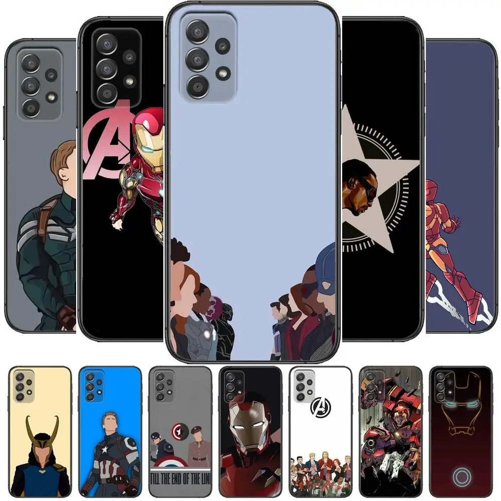 Чехол для телефона Marvel корпус Samsung Galaxy A70 A50 A51 A71 A52 A40 A30 A31 A90 A20E 5G S черный арт