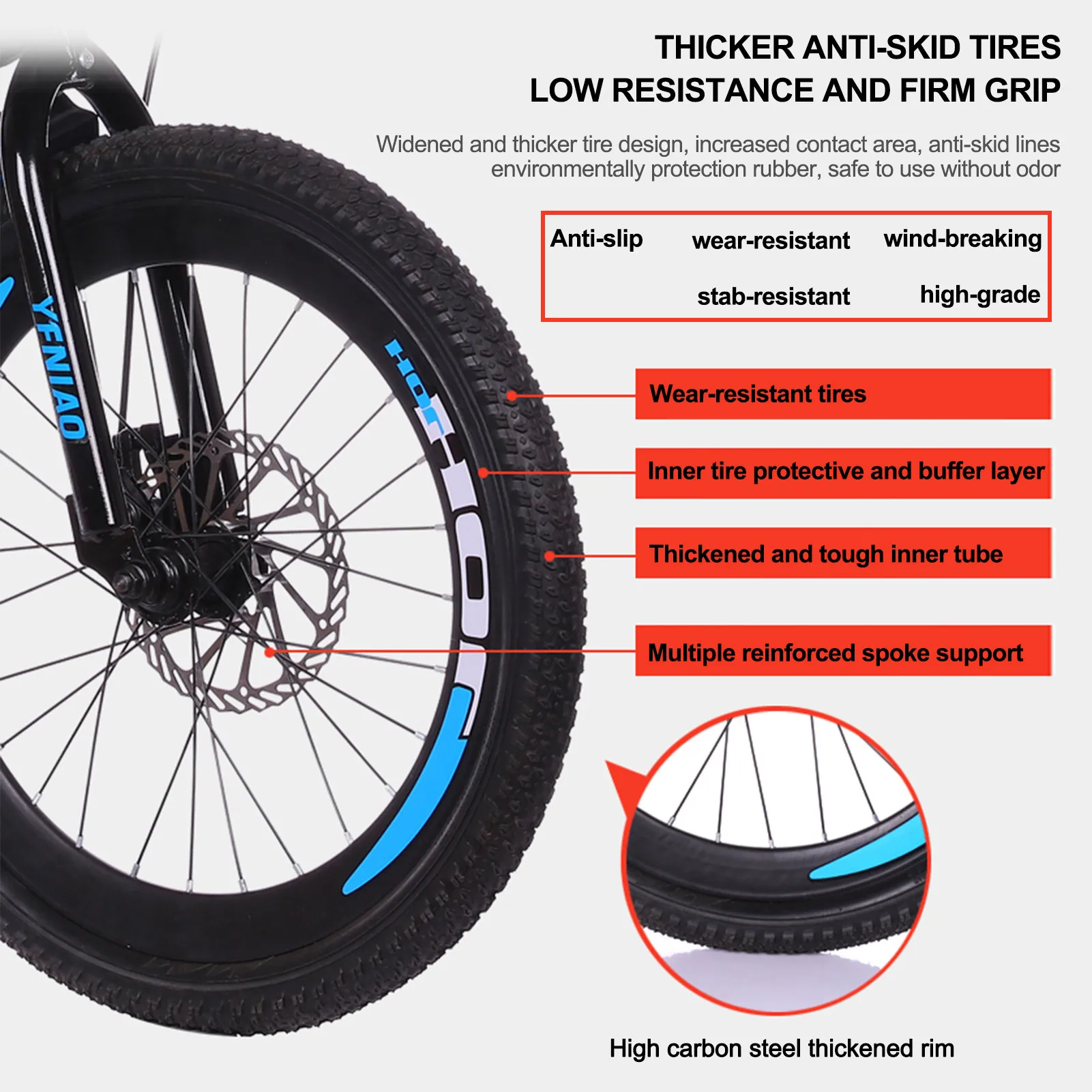18 дюймовый Детский велосипедный спорт на открытом воздухе горный велосипед
