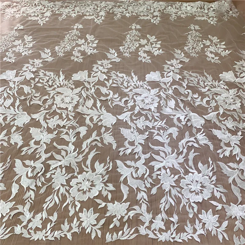 Новинка 2019 года Тюль с вышивкой из белых блесток кружевная ткань блестками