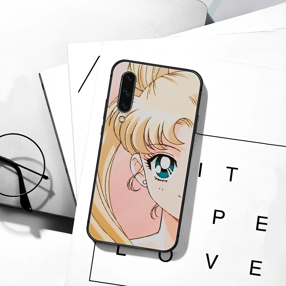 

Sailor Moon Anime Phone Case For Samsung Galaxy A7 9 8 10 20 20e 21 S 30 30S 31 41 50 50S 51 70 71 91 black Back Painting Funda