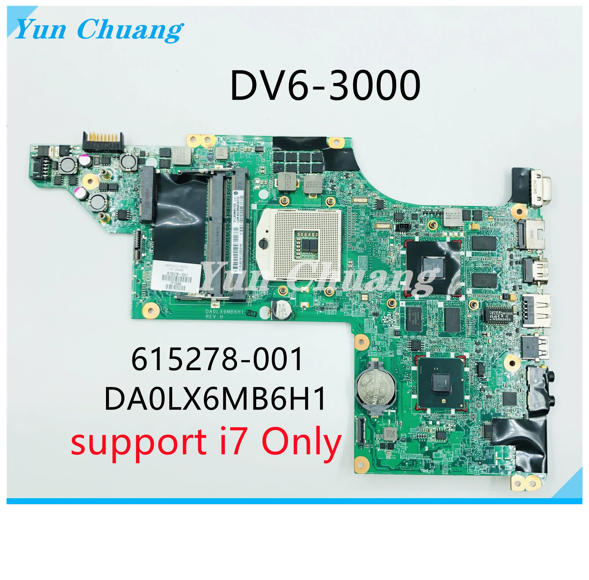 Материнская плата для ноутбука HP 630278-001 592816-001 615278-001 DA0LX6MB6H1 HD5650 1 ГБ DDR3 поддержка