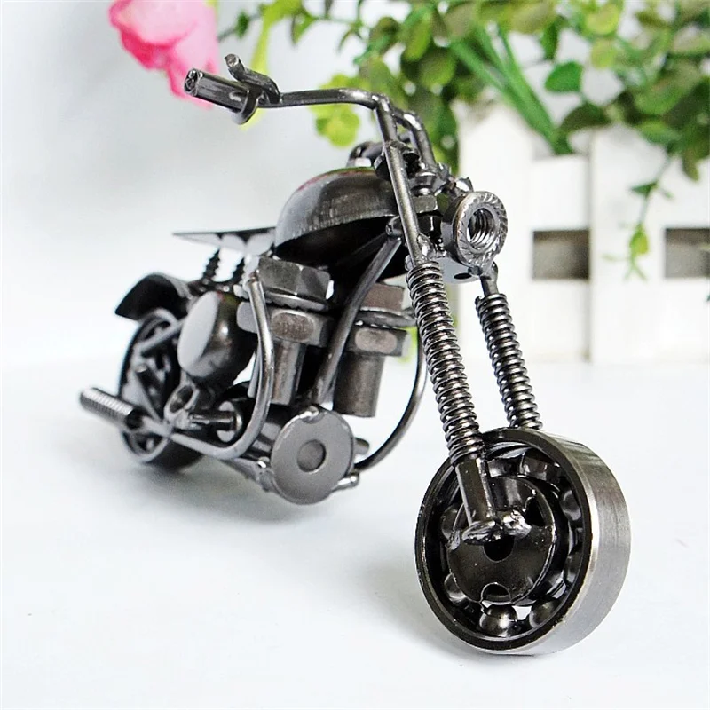 

New product hot sale metal wrought iron motorcycle model desktop decoration handmade crafts home decoration birthday gift