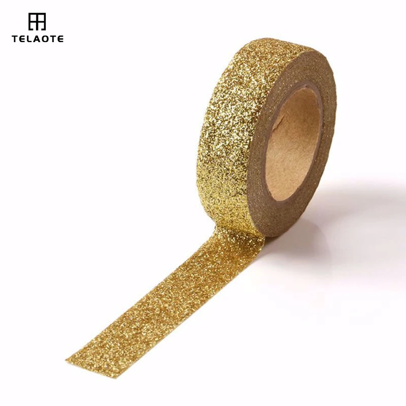 

Gold Glitter Tape15mm By 5m Glitter Washi Tape Crafting Tape Glitter Masking Tape for Festival Decoration Scrapbooking Gold