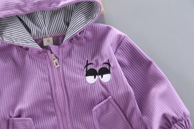 Детская Вельветовая куртка с капюшоном на молнии | одежда и обувь