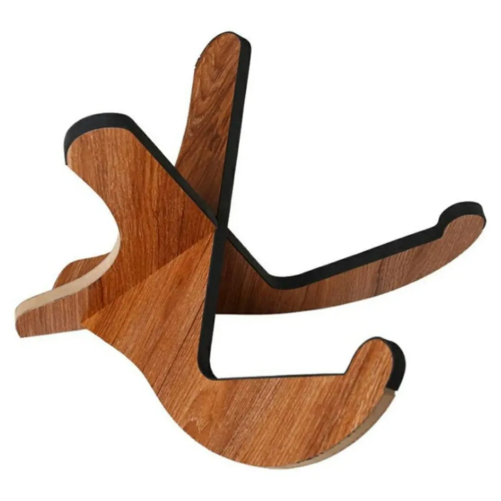 

Small Guitar Wood Holder Folding Portable Ukulele Violin Wood Keyboard Stand Vertical Type Guitar Display Stand Rack