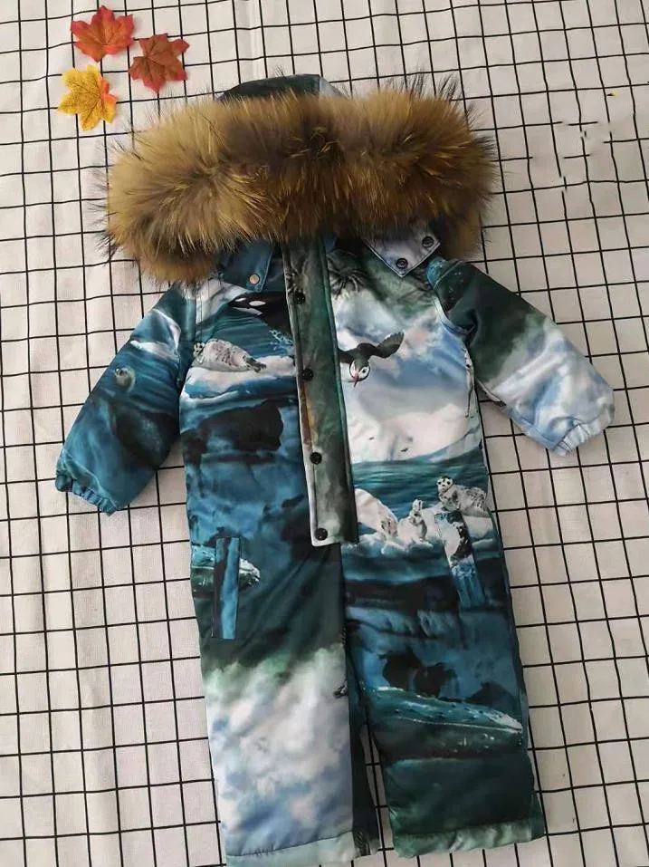 Детский пуховик с капюшоном теплая зимняя одежда верхняя воротником из