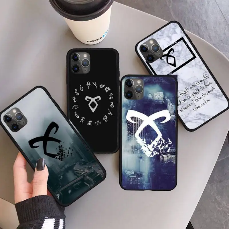 

Shadowhunters Runes Phone Case for iPhone 11 12 pro XS MAX 8 7 6 6S Plus X 5S SE 2020 XR mini