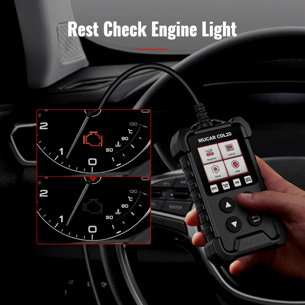 Сканер MUCAR CDL20 OBD2 считыватель кодов двигателя OBD автомобильный диагностический