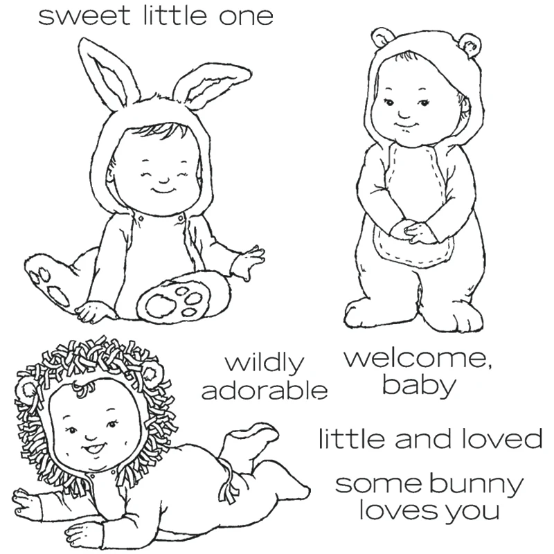 

2021 New Lovely Baby Transparent Clear Stamps and Metal Cutting Dies For DIY Craft Making Word Greeting Card Scrapbooking Album