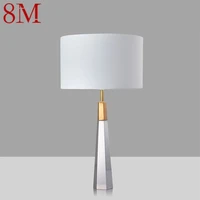 8m modern table lamps for the bedroom design e27 white crystal desk light home led decorative for foyer bedside office