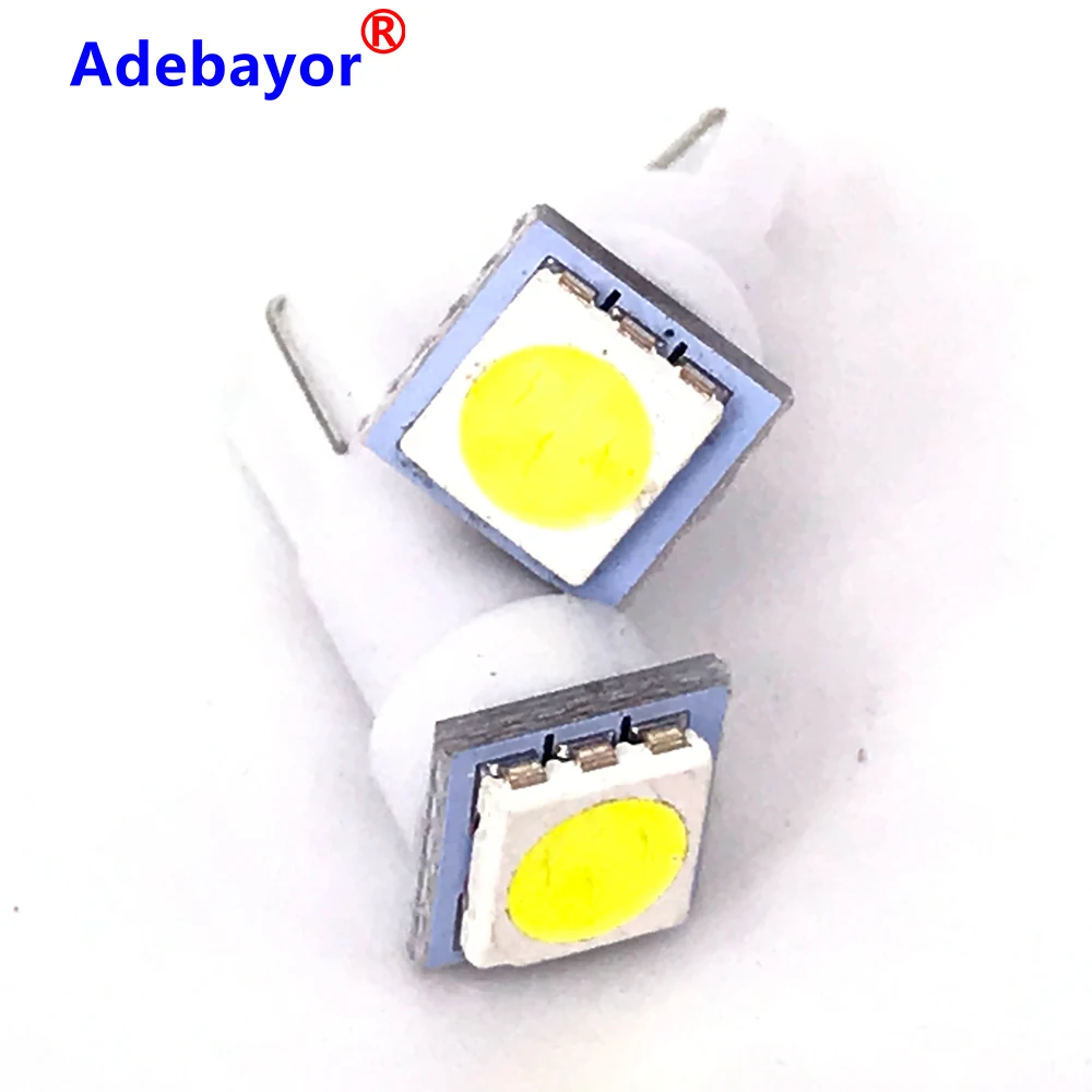 100 х Автомобильное T5 74 5050 SMD 1 светодиодный прибор лампа приборной панели обратный