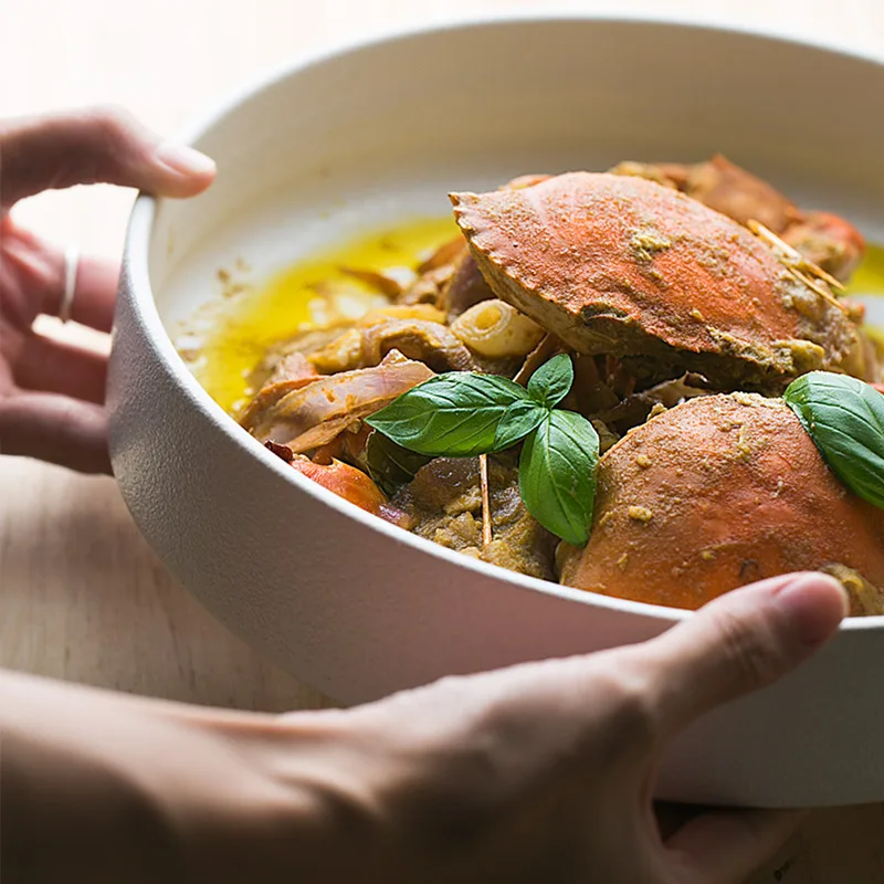 KINGLANG керамическая глубокая круглая тарелка для супа в европейском стиле салата