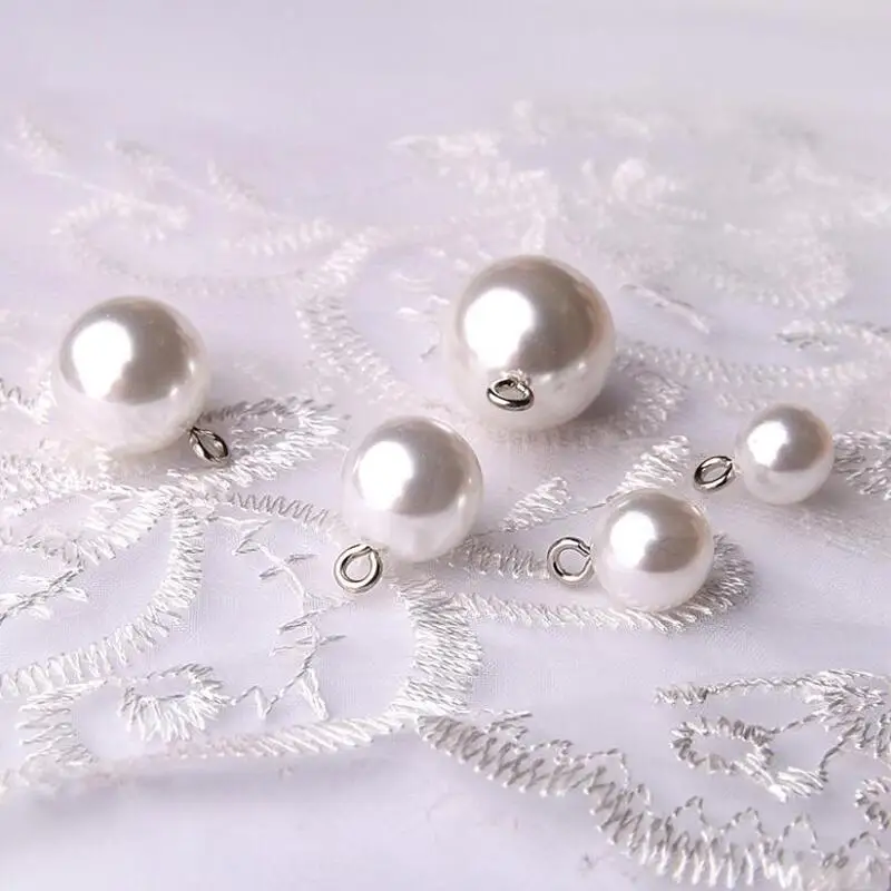 20pcs/Set Pendant Pearl Buttons Zipper Head High Grade Shirt Sweater Button DIY Garment Ornaments Accessories | Дом и сад