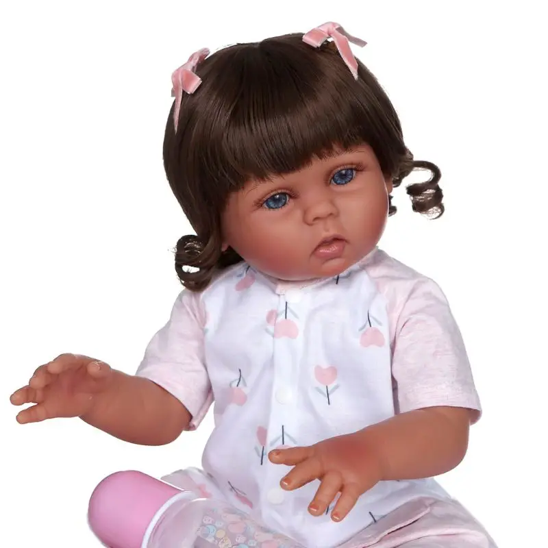

47cm Realistic Doll Full Soft Vinyl Toddler Babies Lifelike Girl Accompany Toy 54DA