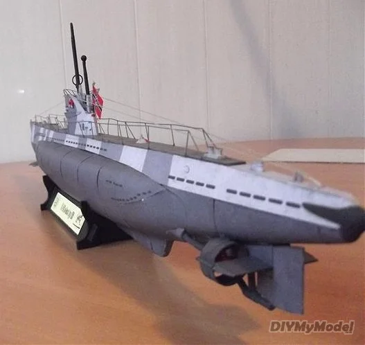 DIYMyModeI-rompecabezas de U-141 alem&aacute;n, hecho a mano juguete, bricolaje, artesanal, a escala 1:100-4