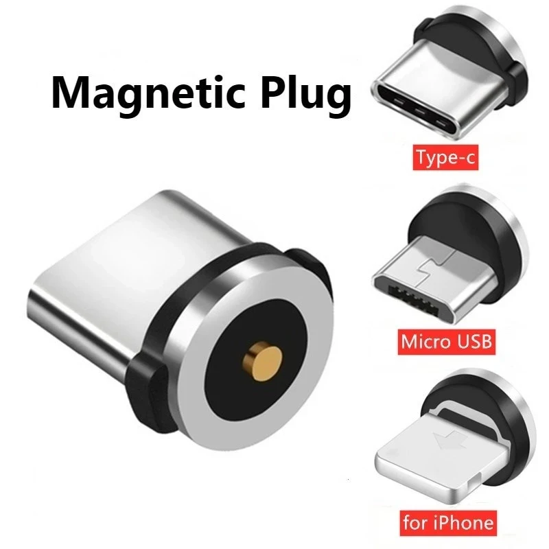 uslion 5 pcs magnetic tips for mobile phone replacement parts 360 rotation easy operate durable converter charging cable adapter free global shipping