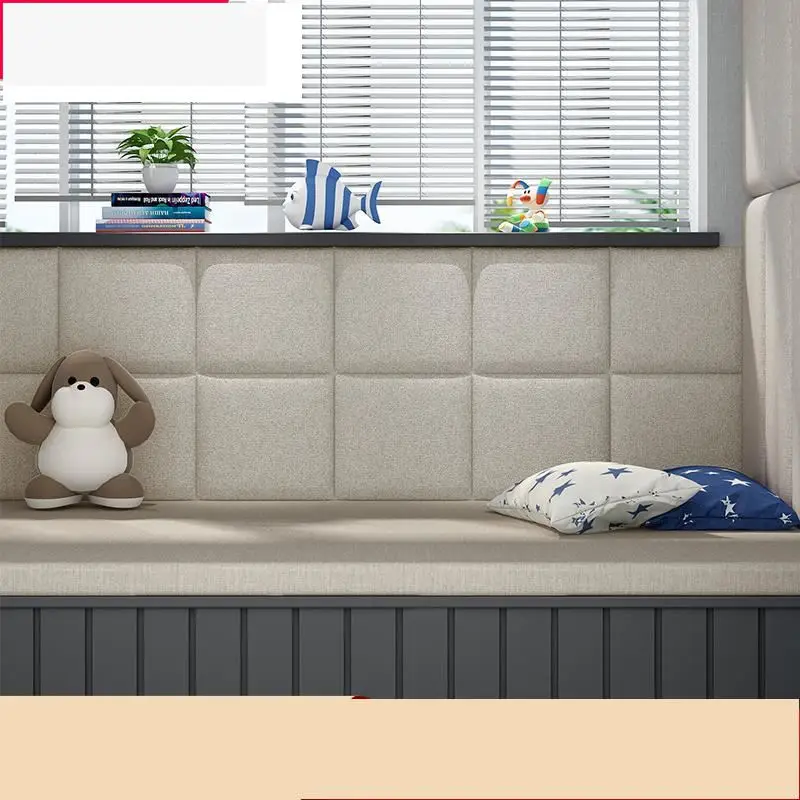 DEL # антистолкновенная деревянная детская спальня 3d настенная наклейка Tete Lit De Pared
