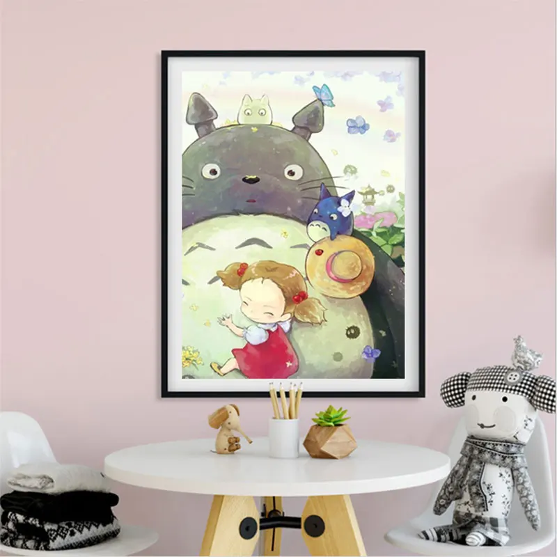 Алмазная живопись Totoro домашний декоративный постер настенная ручной работы с