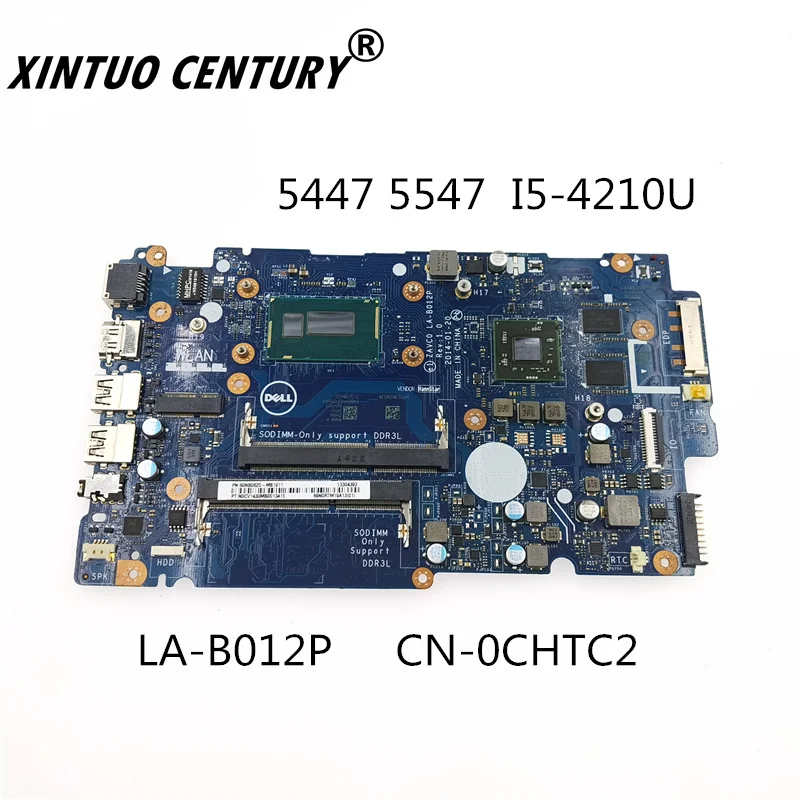 CN 0CHTC2 LA B012P Nova marca I5 4210U для Dell inspiron 5547 5447 компьютер ноутбук материнская плата mãe 100%